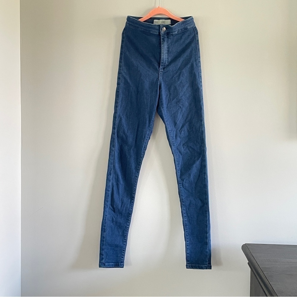 Topshop Moto Joni High Waist Skinny Jean 26 32 Mid Blue Super Stretch - Picture 2 of 8